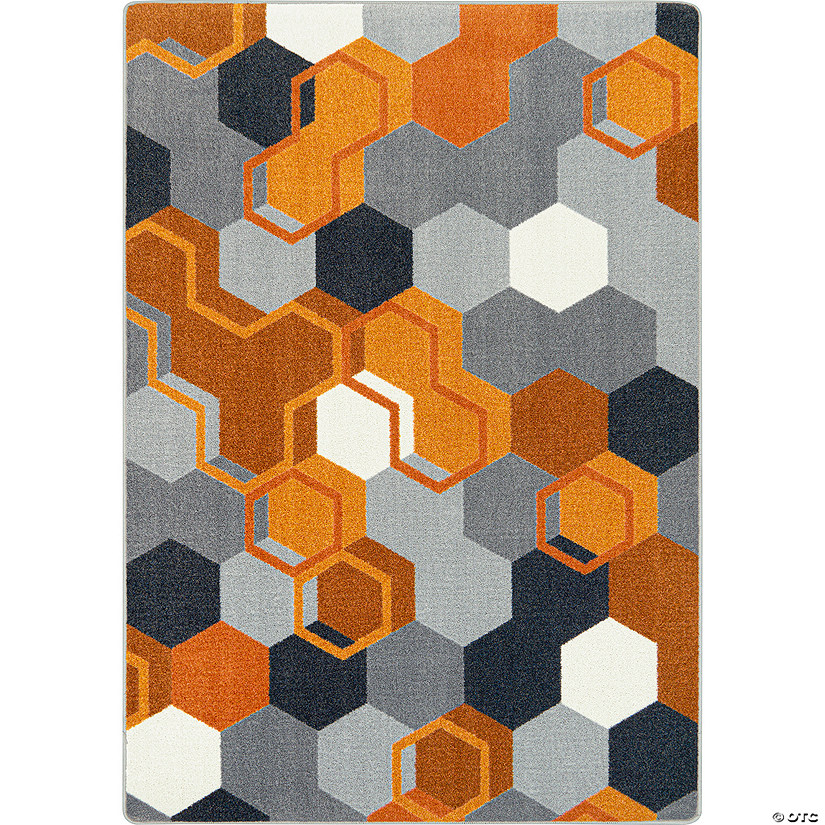Joy Carpets Team Up 5'4" x 7'8" Area Rug In Color Orange Image