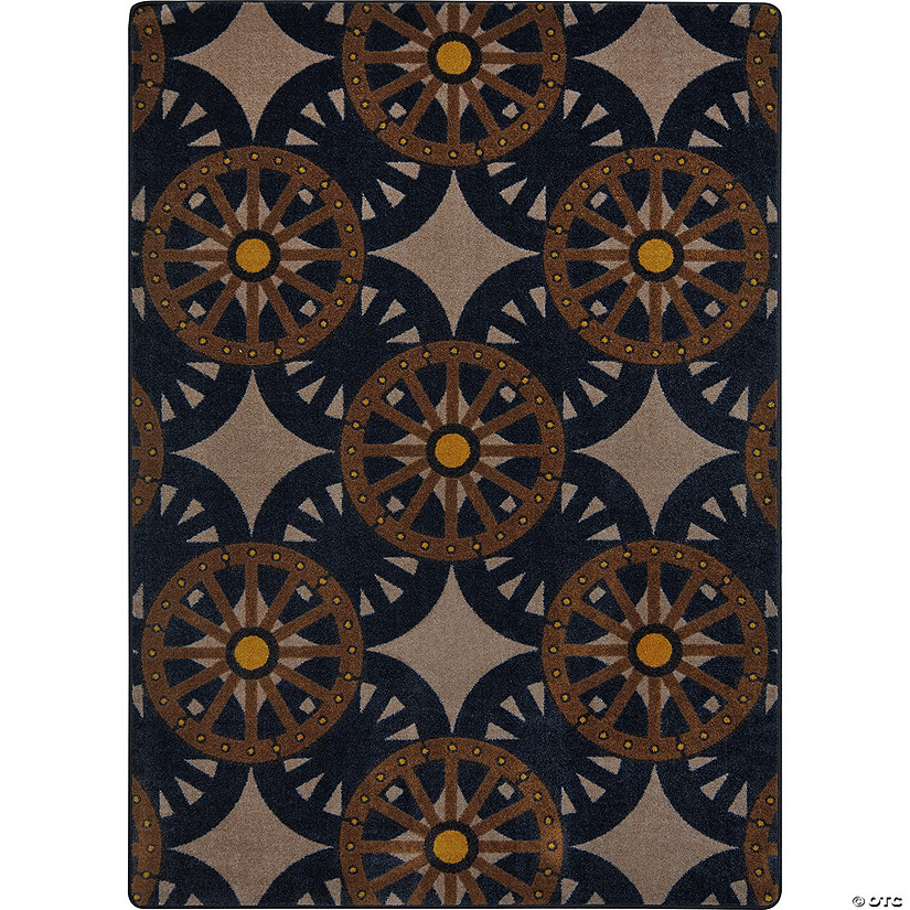 Joy carpets wheel shadows 5'4" x 7'8" area rug in color greige Image