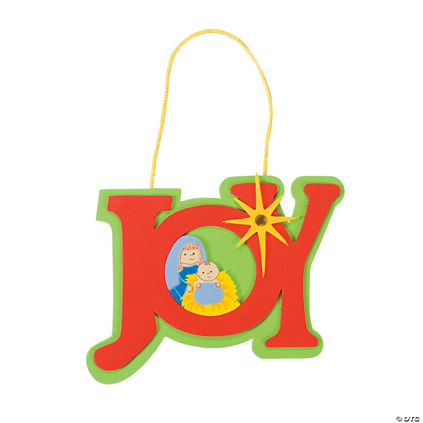 &#8220;Joy&#8221; Nativity Christmas Ornament Craft Kit - Makes 12 Image