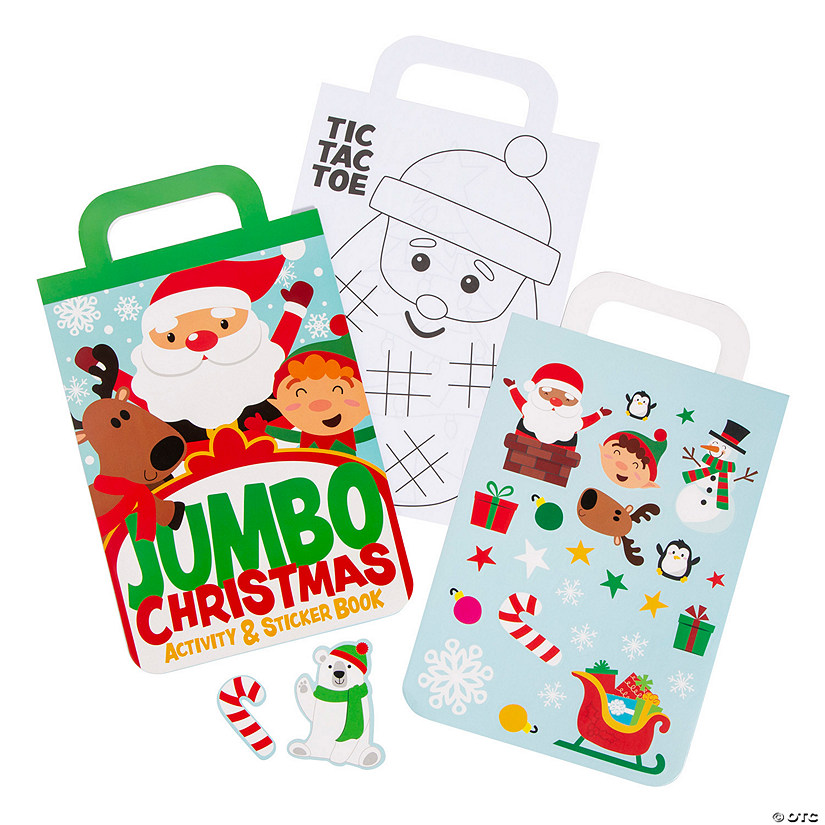 Jumbo christmas activity sticker books oriental trading