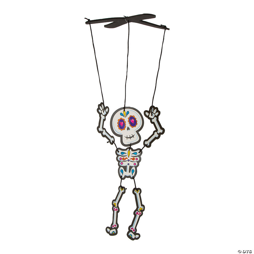 Jumbo Day of the Dead Skeleton Puppet Craft Kit - Makes 6 Image