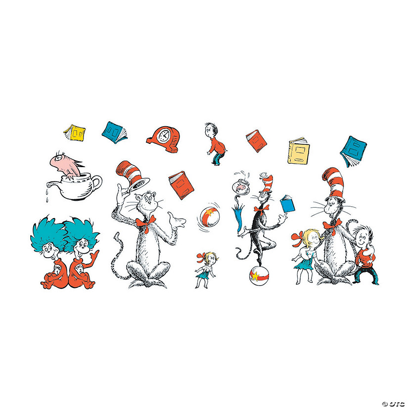 Jumbo Dr. Seuss&#8482; Characters Bulletin Board Cutouts - 15 Pc. Image