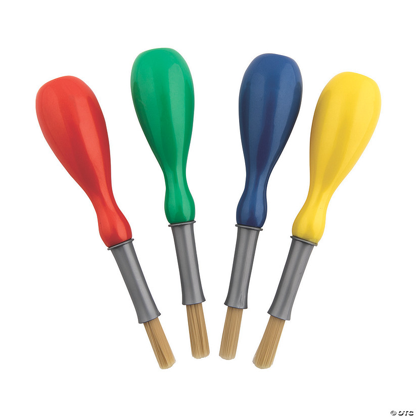Jumbo Easy Grip Paintbrushes - 4 Pc. Image