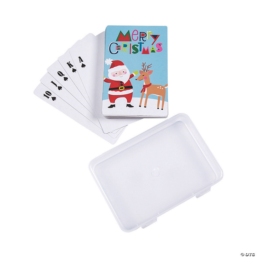Jumbo Holiday Playing Cards with Hard Case - 6 Pc. Image