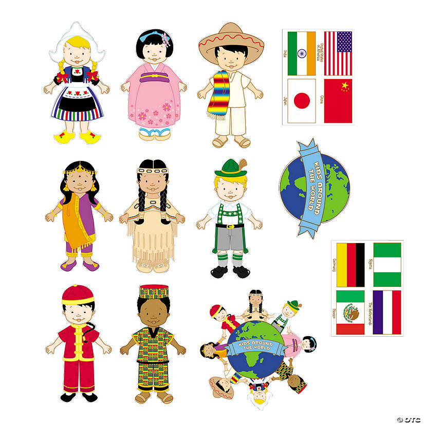 Jumbo Kids Around the World Cutouts - 12 Pc. Image