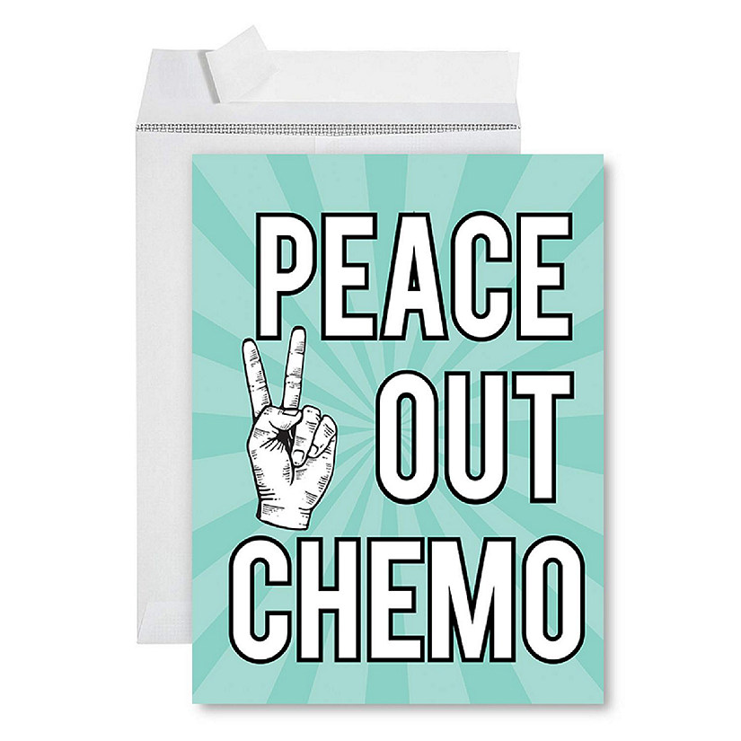 Jumbo Peace Out Chemo Card 8.5x11 Image