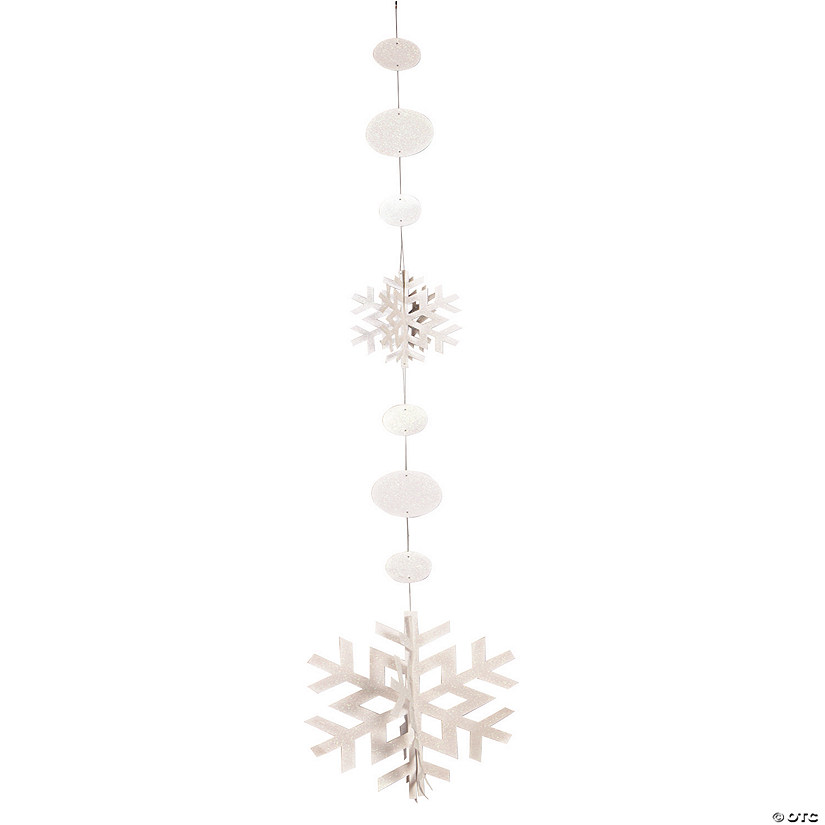 Jumbo Snowflake Hanging Decorations - 3 Pc. Image