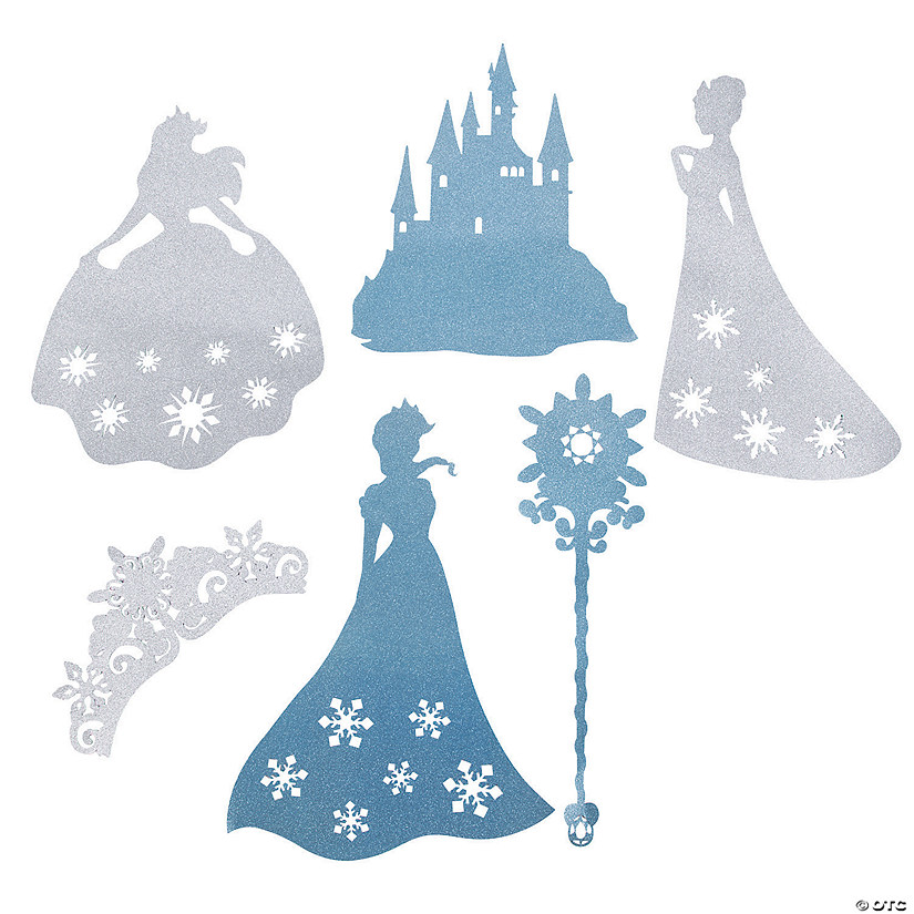 Jumbo Winter Princess Glitter Cutouts - 6 Pc. Image