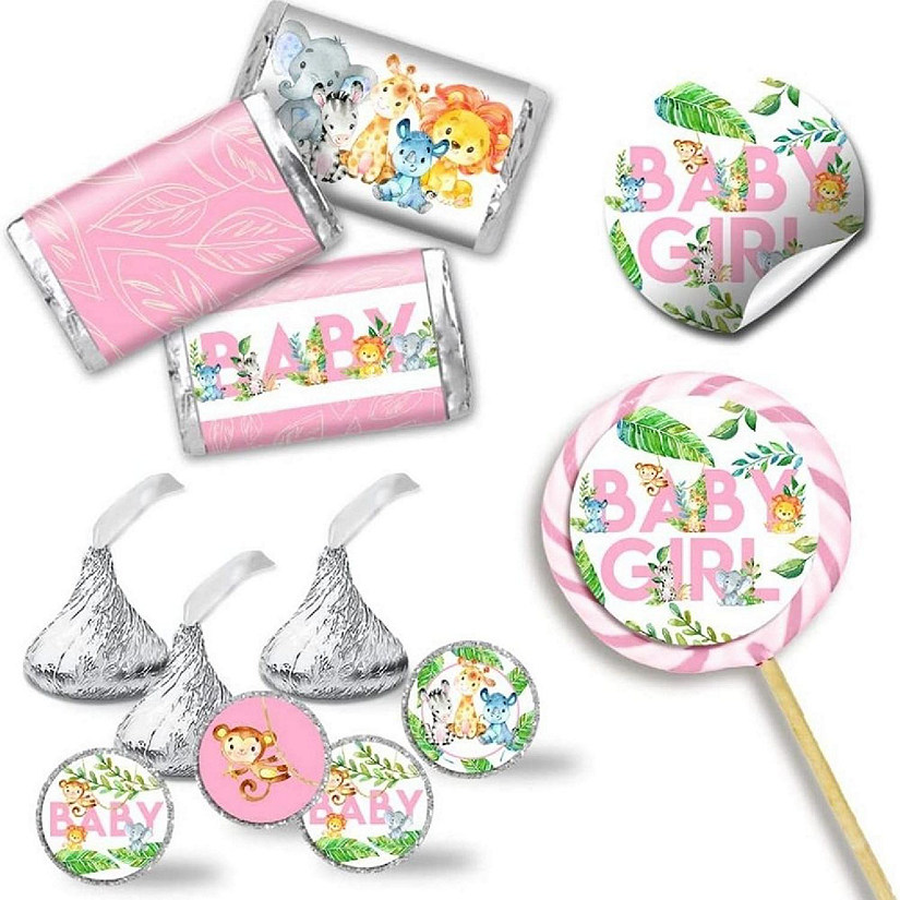 Jungle Animals Pink Sticker Bundle 429pc. by AmandaCreation Image