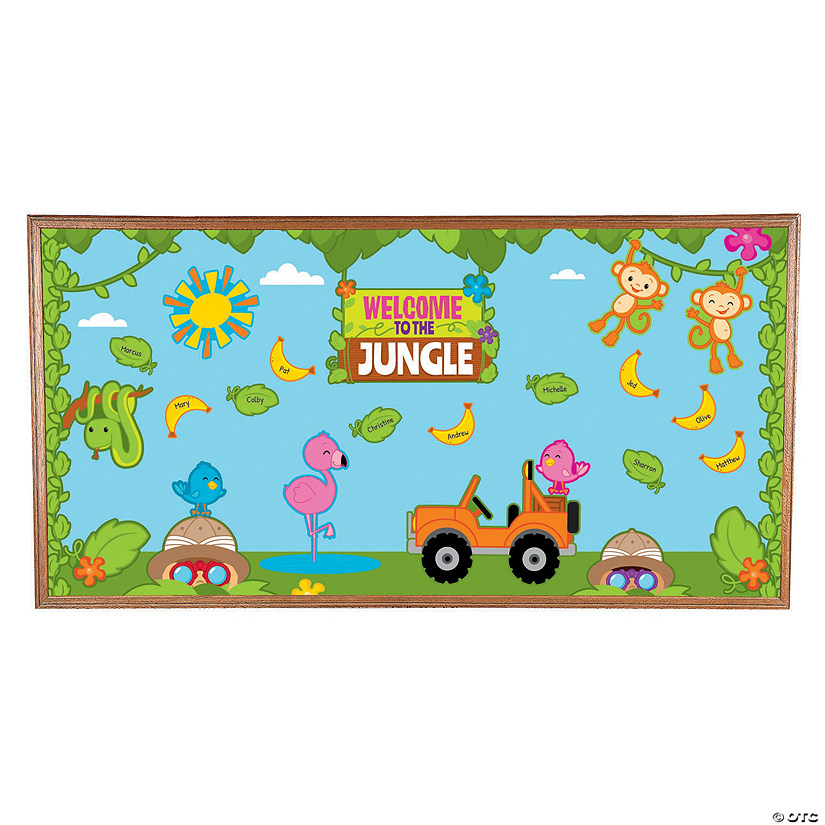 Jungle Bulletin Board Set Oriental Trading   Jungle Bulletin Board Set~13803477