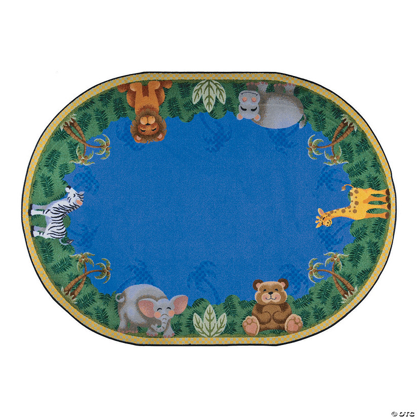 Jungle Friends® Oval Classroom Rug 5 ft. 4" x 7 ft. 8" Oriental Trading