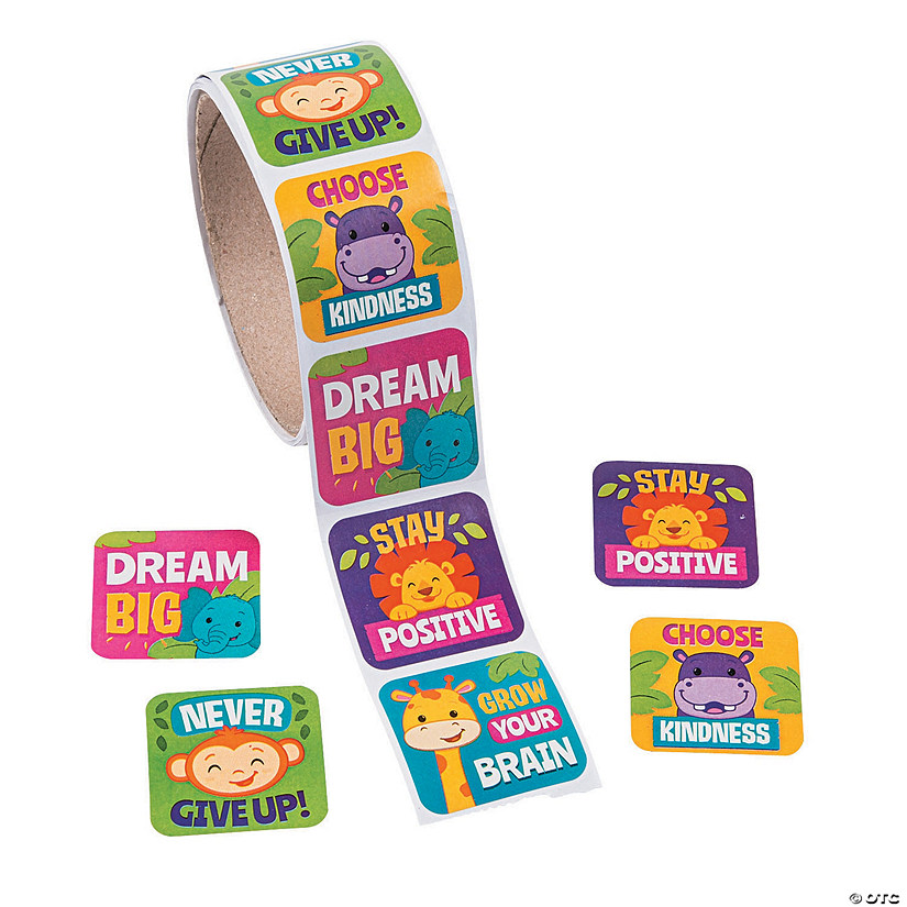 Jungle Motivational Sticker Roll - 100 Pc. Image