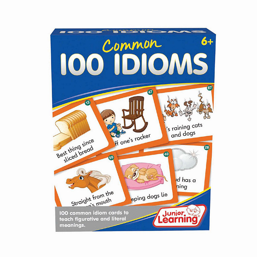 Junior Learning 100 Common Idioms Educational Activity Cards Image