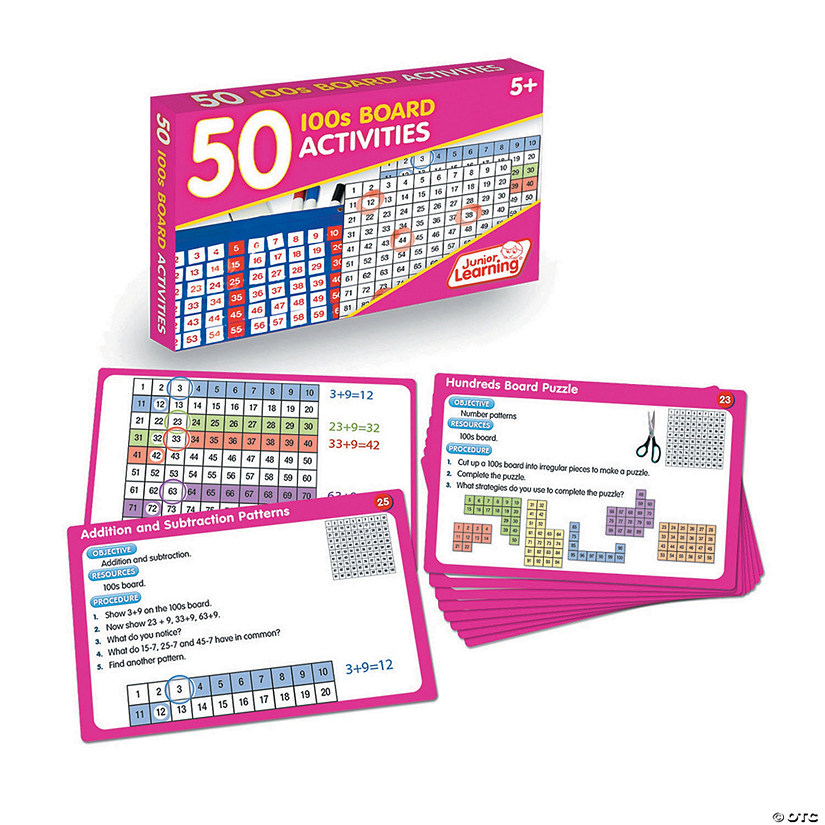 Junior Learning 50 100s Board Activities (Activity Cards Set) Image