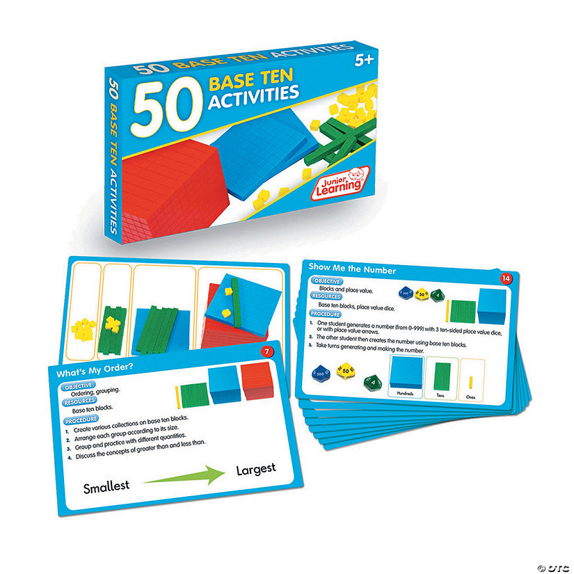 Junior Learning 50 Base Ten Activities (Activity Cards Set) Image