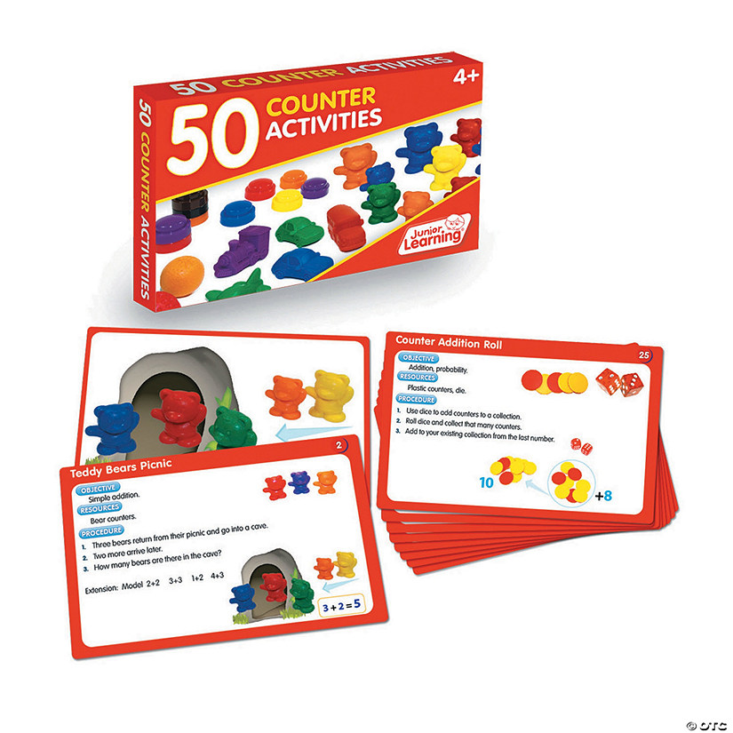 Junior Learning 50 Counter Activities (Activity Cards Set) Image