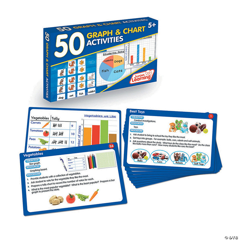 Junior Learning 50 Data Handling Activities (Activity Cards Set) Image