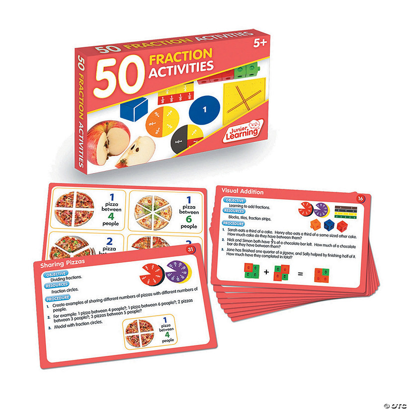 Junior Learning 50 Fraction Activities (Activity Cards Set) Image