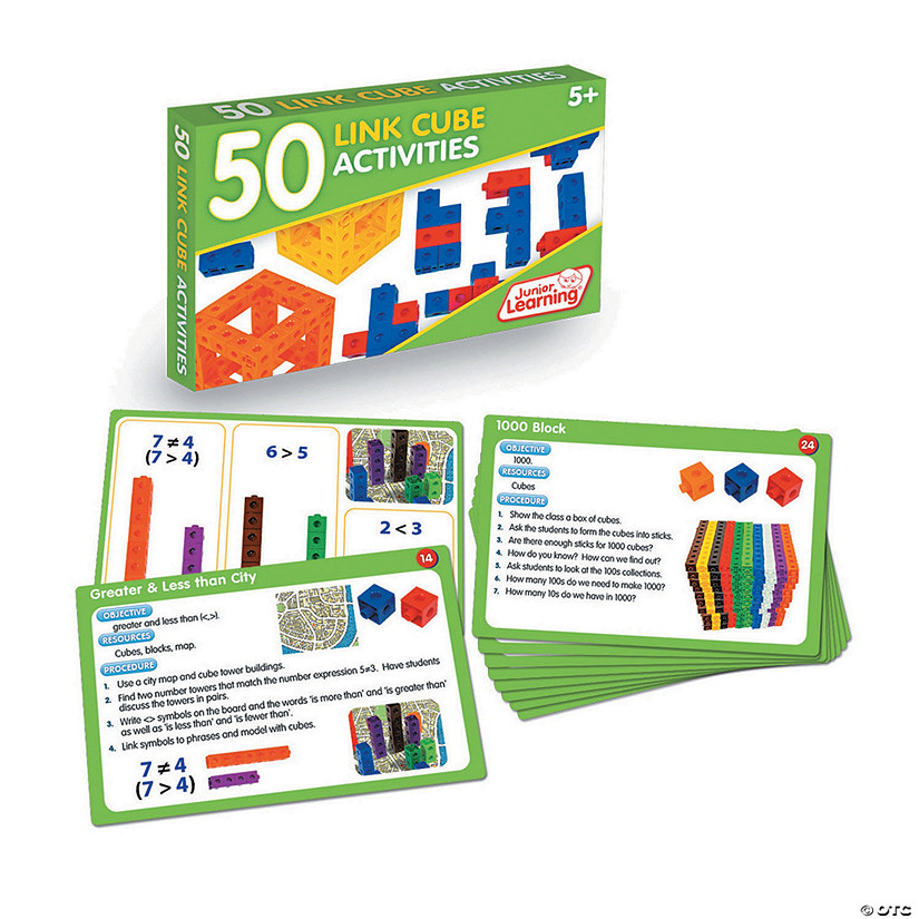 Junior Learning 50 Link Cube Activities (Activity Cards Set) Image