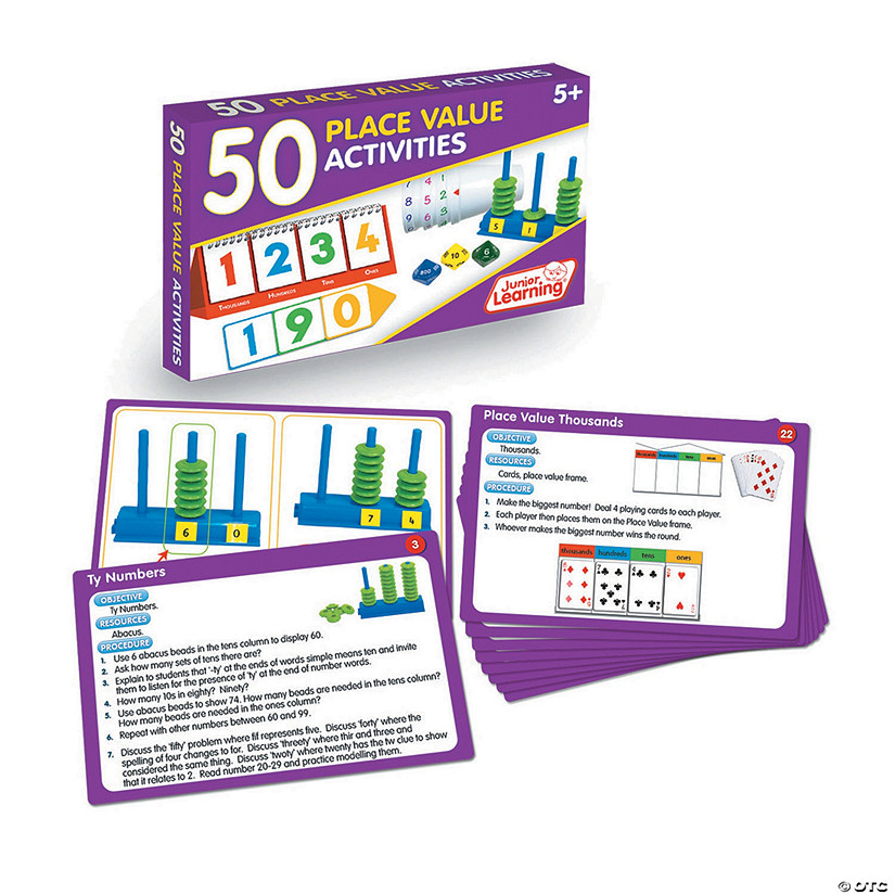 Junior Learning 50 Place Value Activities (Activity Cards Set) Image