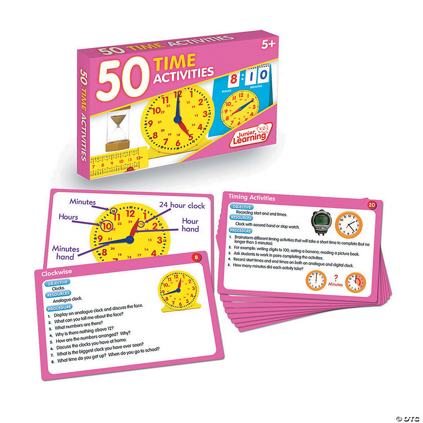 Junior Learning 50 Time Activities (Activity Cards Set) Image