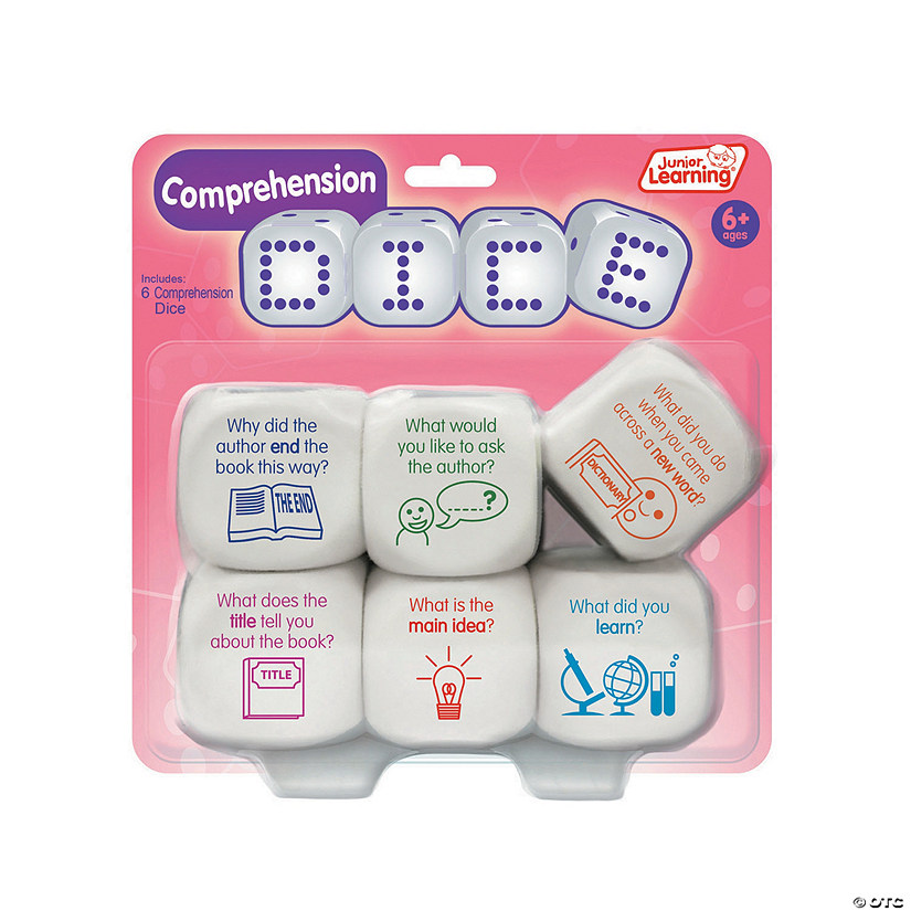 Junior Learning Comprehension Dice, 6 per pack Image