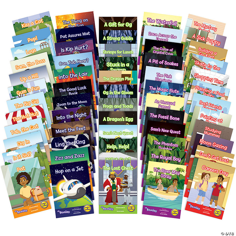 Junior Learning Letters & Sounds The Beanies Boxed Set, Set of 60 Image