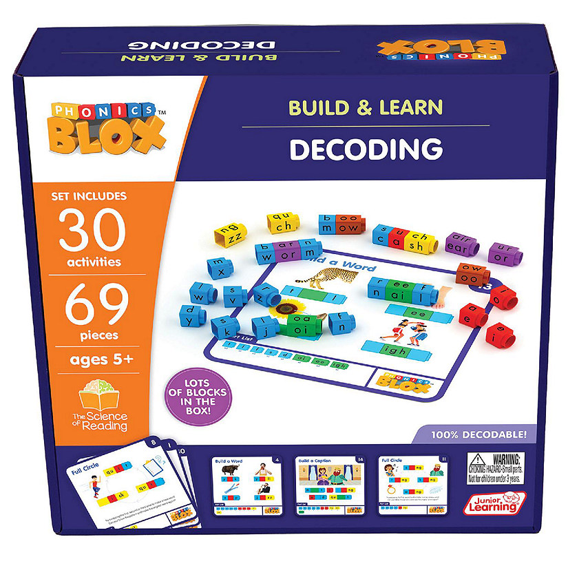 Junior Learning: Rainbow Phonics Blox: Decoding -Ages 5+ Image