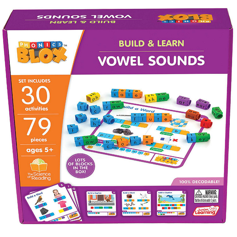 Junior Learning: Rainbow Phonics Blox: Vowel Sounds - 5+ Image