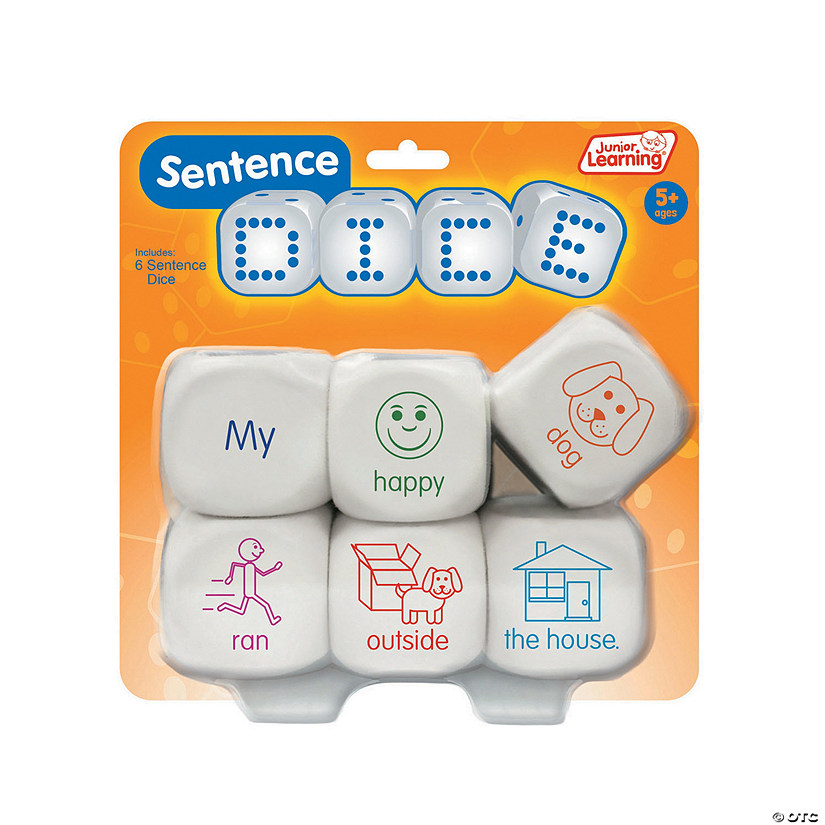 Junior Learning Sentence Dice, 6 per pack Image