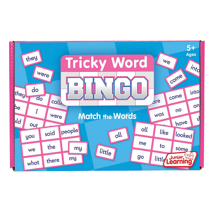 Junior Learning Tricky Word Bingo Educational Learning Game - Match the Words Image