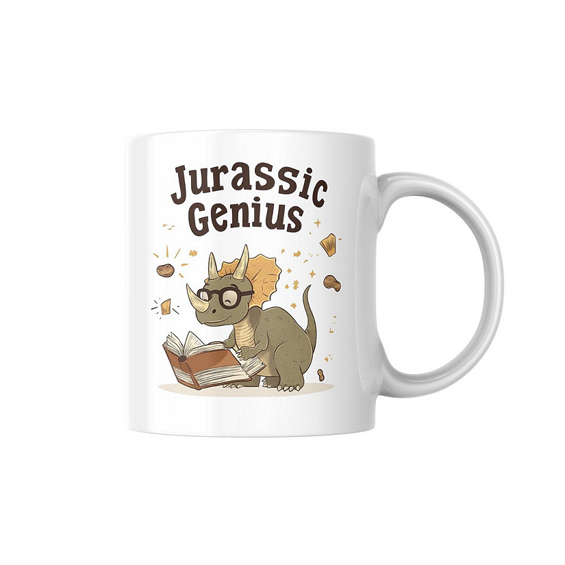 Jurassic Genius Mug by Dancing Littles Jungle Image