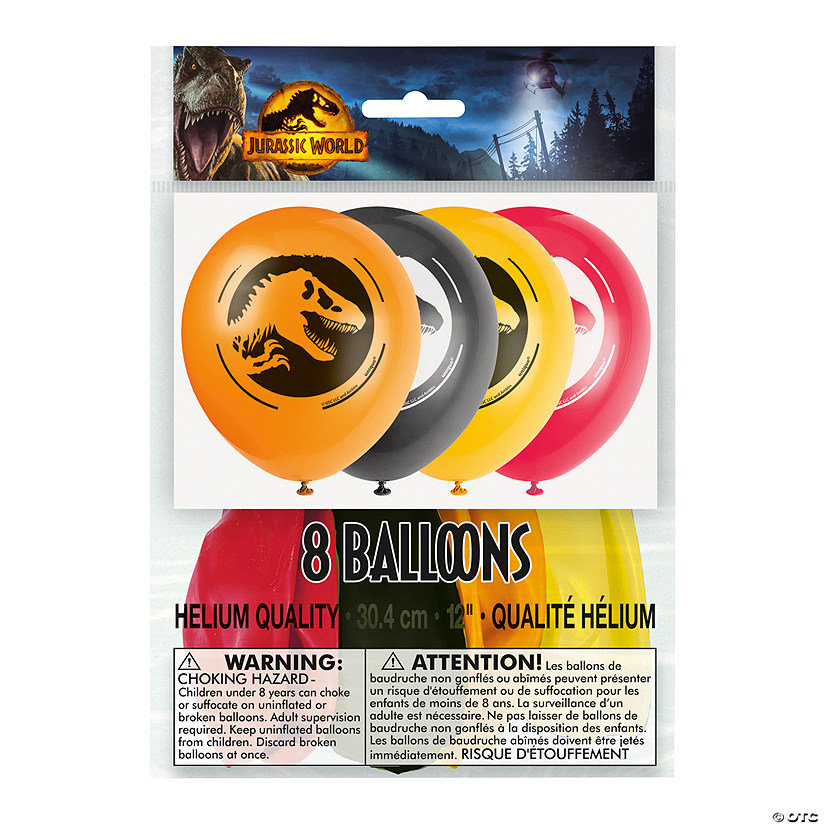 Jurassic World 3: Dominion&#8482; 12" Latex Balloons - 8 Pc. Image
