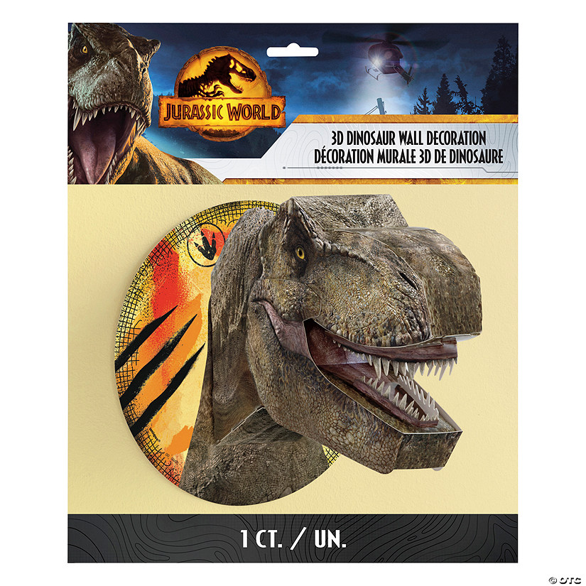 Jurassic World 3: Dominion&#8482; 3D Dinosaur Head Wall Decoration Image