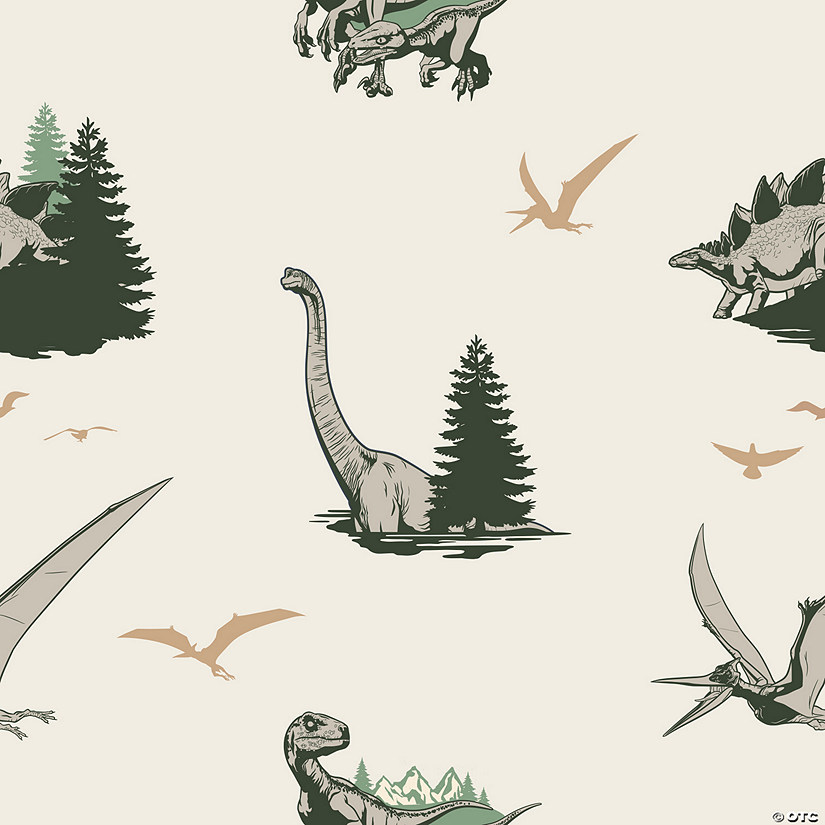 Jurassic world: dominion vintage dinosaurs peel and stick wallpaper Image
