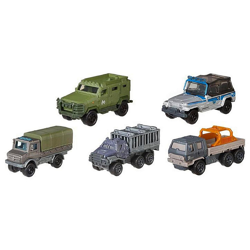 Jurassic World Matchbox Die-Cast Vehicle 5-Pack  All Terrain Fleet Image