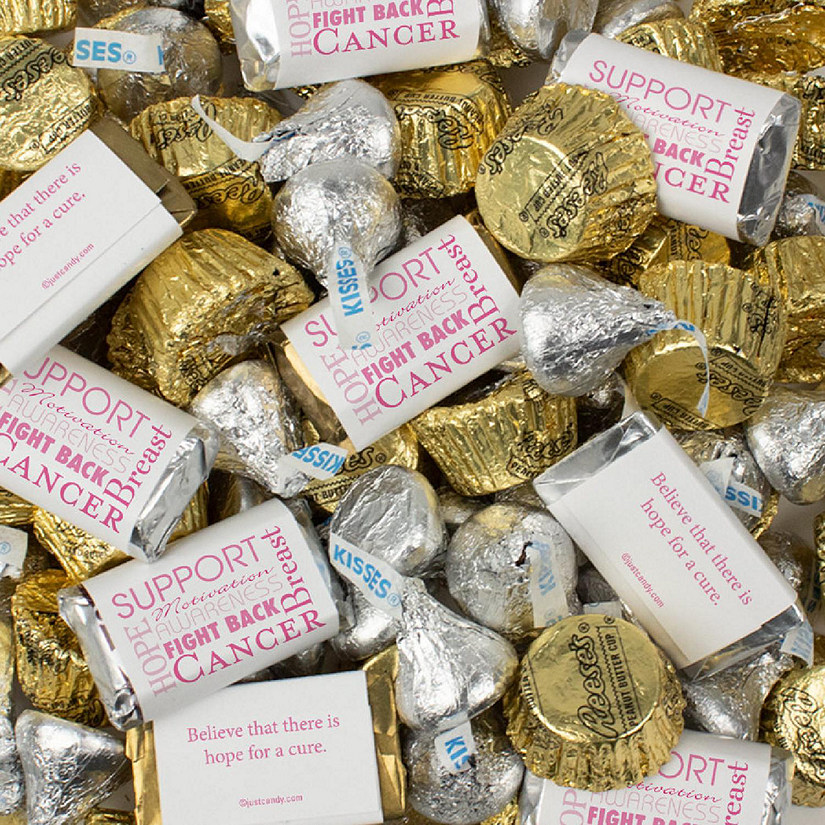 Just Candy Pink Breast Cancer Awareness Candy Favors Hershey's Chocolate Kit (approx. 130 Pcs) Image