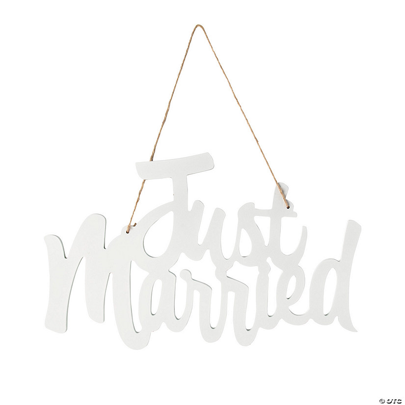 Just Married Photo Prop Sign Image