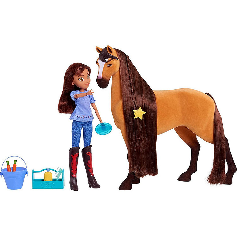 Just Play Spirit Riding Free Deluxe  Spirit Horse and Lucky Doll Set with Accessories Image