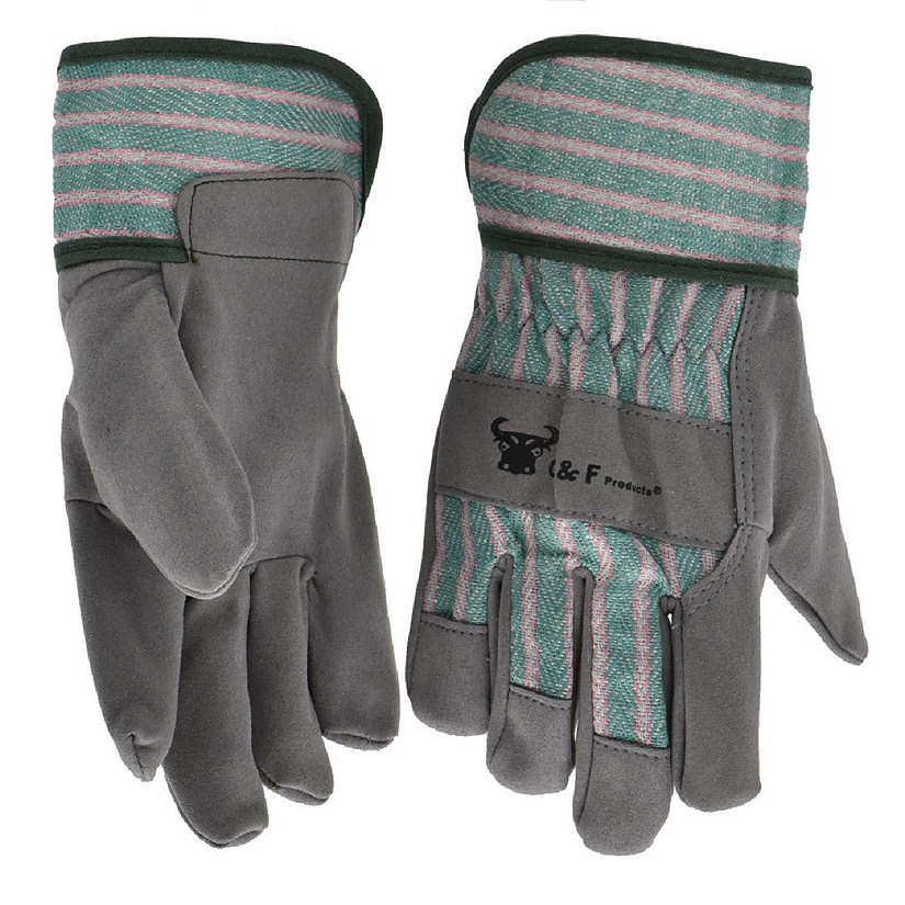 JustForKids Synthetic Leather Kids Garden and Work Gloves, Medium