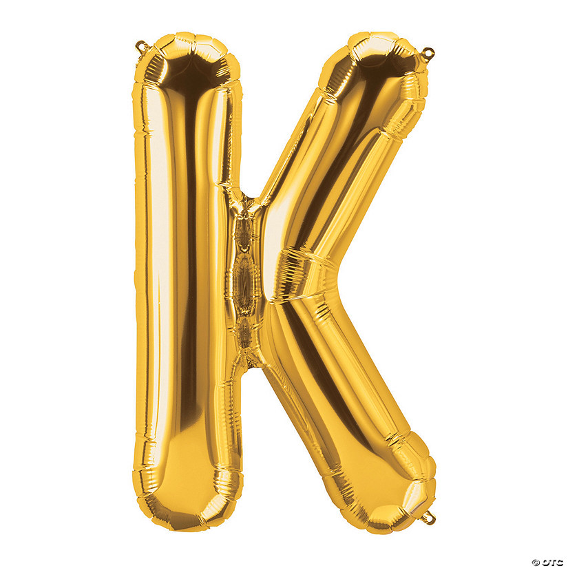 K Gold Letter 34" Mylar Balloon Image