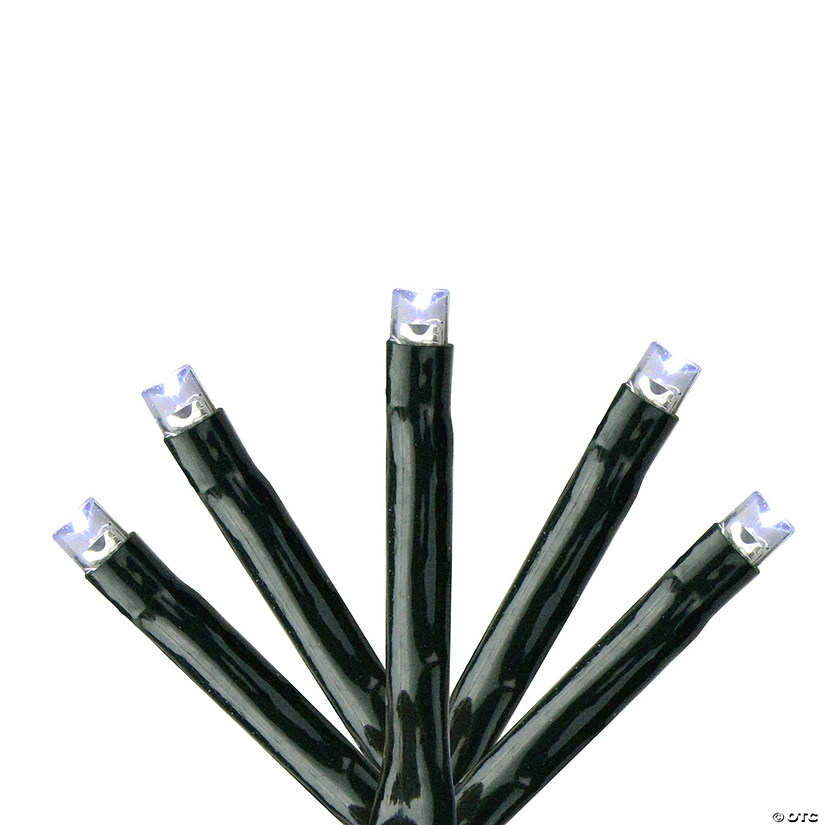Kaemingk 223 Cool White LED 8-Function Twinkle Lights - 17 ft Green Wire Image