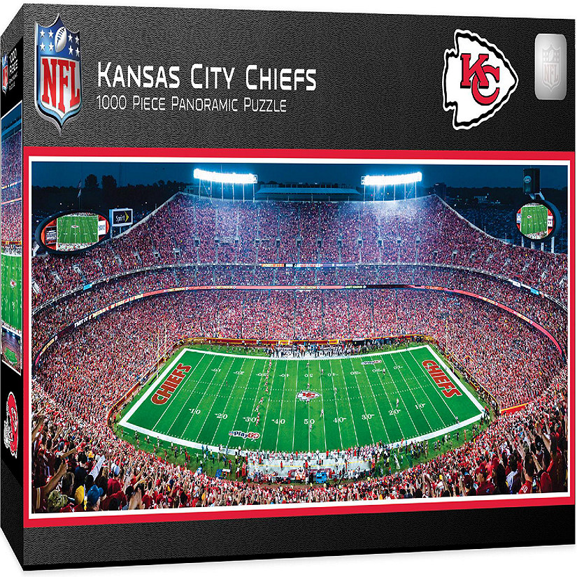 Kansas City Chiefs - 1000 Piece Panoramic Jigsaw Puzzle - Center View Image