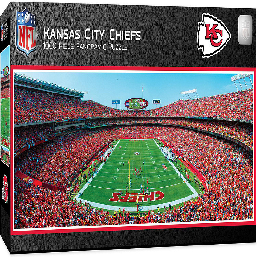 Kansas City Chiefs - 1000 Piece Panoramic Jigsaw Puzzle - End View Image