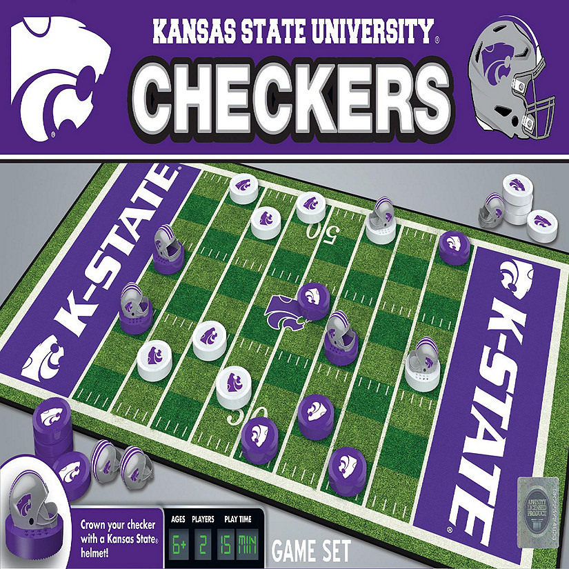 Kansas State Wildcats Checkers Board Game Image