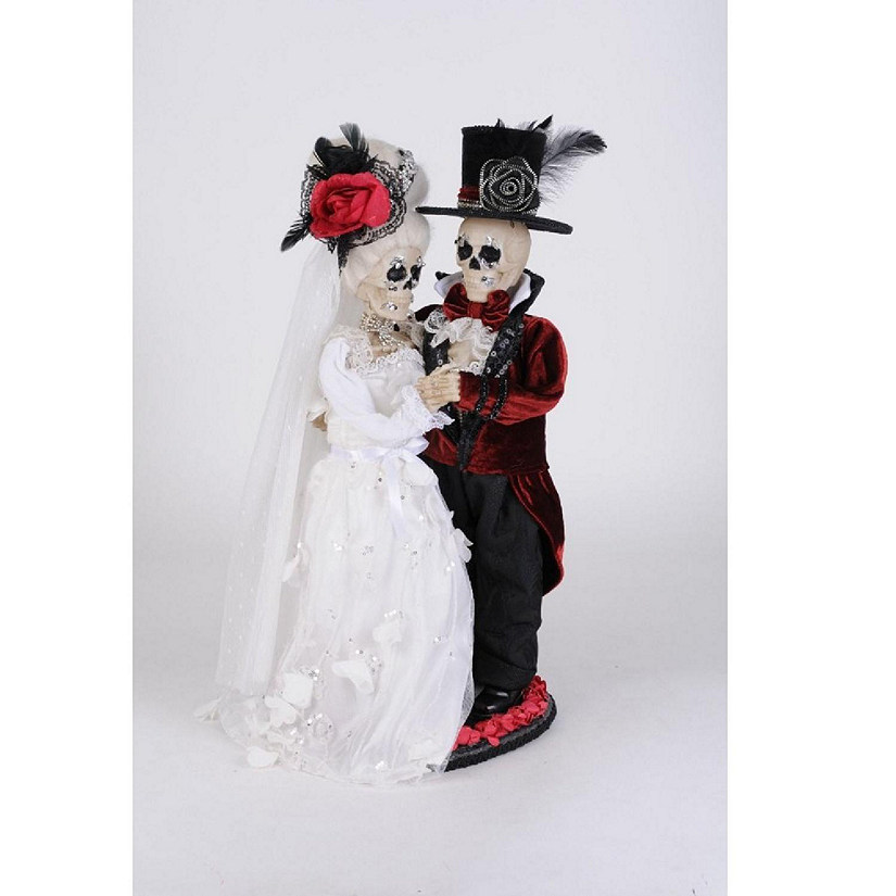 Karen Didion Wedding Skeleton Couple Halloween Figurine 24 Inch ...