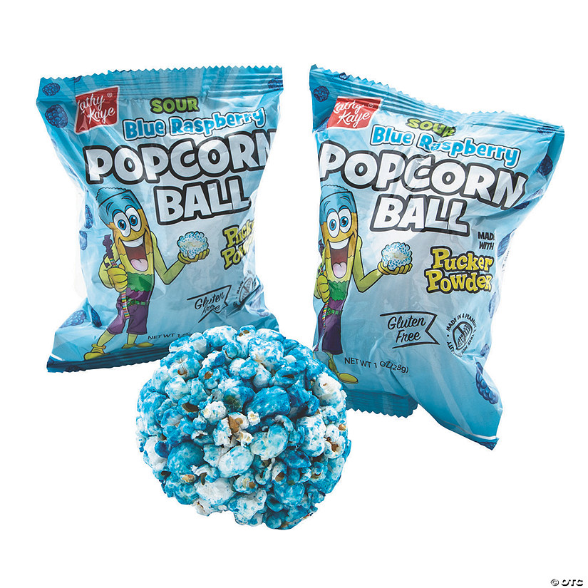 Kathy Kaye ® Sour Blue Raspberry Popcorn Balls Discontinued
