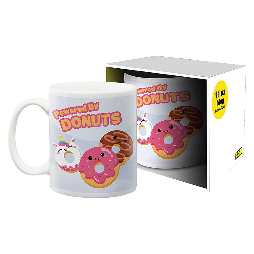 Kawaii Foods Powered by Donuts 11 Ounce Ceramic Mug Image