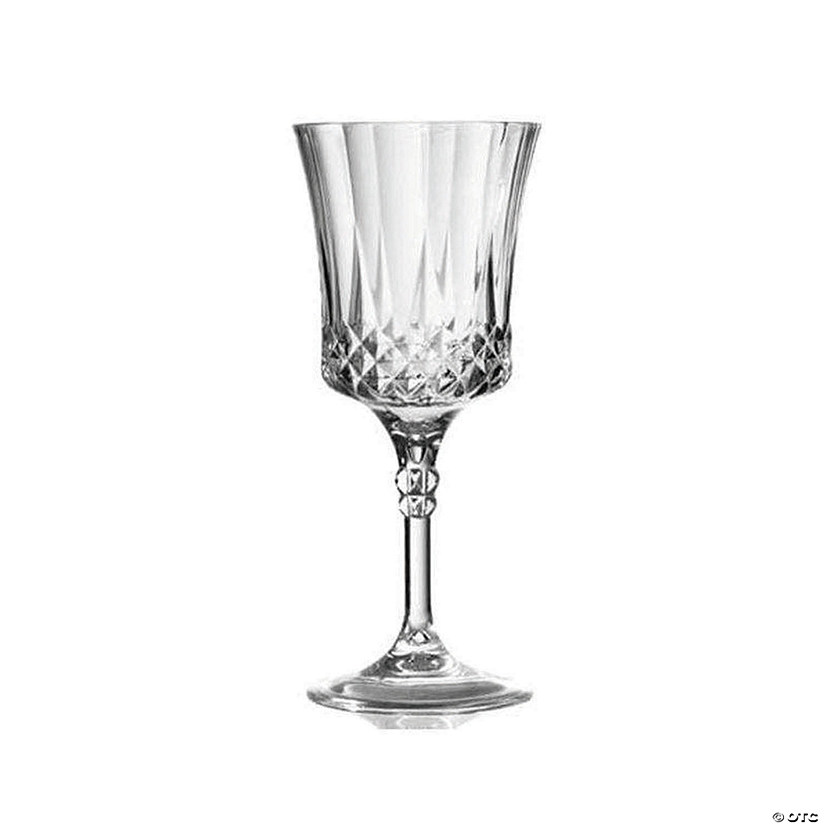 Kaya Collection 11 oz. Clear Crystal Cut Plastic Wine Goblets (48 Goblets) Image