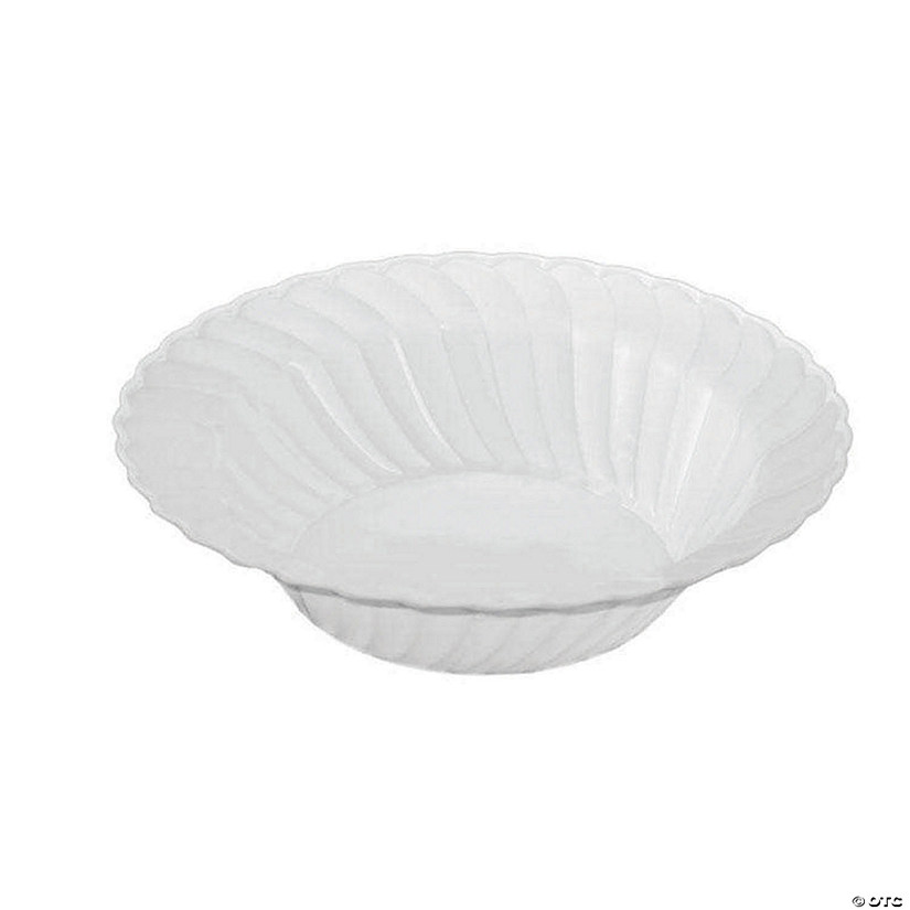 Kaya Collection 12 oz. White Flair Plastic Soup Bowls (180 Bowls) Image